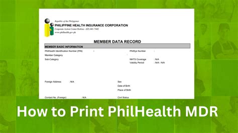 mdr form pdf|The Ultimate Tutorial: How to Print Your PhilHealth MDR in Just a .
